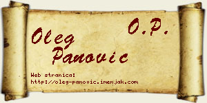 Oleg Panović vizit kartica